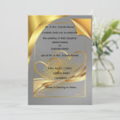 Luxury Gold Foil Style Wedding Invitation | Modern Einladung (Stehend Vorderseite)