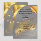 Luxury Gold Foil Style Wedding Invitation | Modern Einladung (Vorne/Hinten)