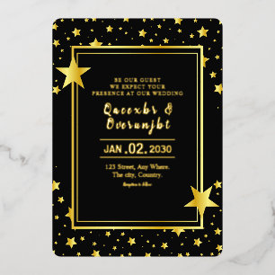 Luxury Gold Foil Wedding Einladungs Card Folieneinladung