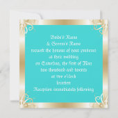 Luxury Gold Frame Wedding Foto Einladungen (Rückseite)