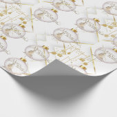 Luxury Gold Frohe Weihnachtswrapping Papier Geschenkpapier (Ecke)