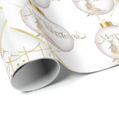 Luxury Gold Frohe Weihnachtswrapping Papier Geschenkpapier (Rolleneckpunkt)