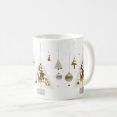 Luxury Gold Geometric Triangle Tree Classic Mug Kaffeetasse (VorderseiteRechts)