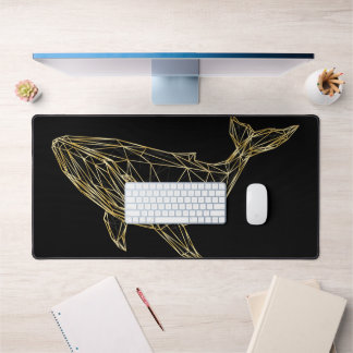 Luxury Gold Geometric Whale Desk Mat Schreibtischunterlage