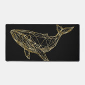 Luxury Gold Geometric Whale Desk Mat Schreibtischunterlage (Vorderseite)