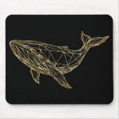 Luxury Gold Geometric Whale Mousepad (Vorne)