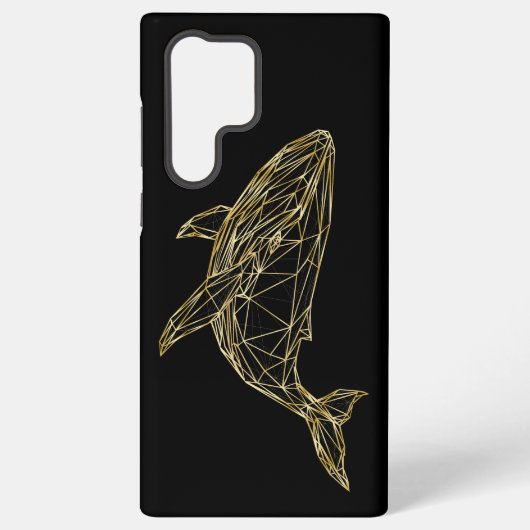 Luxury Gold Geometric Whale Samsung Galaxy Hülle (Rückseite)