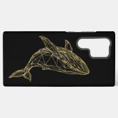 Luxury Gold Geometric Whale  Samsung Galaxy Hülle (Rückseite (Horizontal))