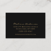 Luxury Gold Glam Glitzer Foil Torges Edges Visitenkarte (Rückseite)