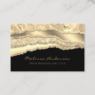 Luxury Gold Glam Glitzer Foil Torges Edges Visitenkarte