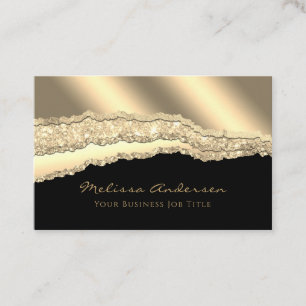 Luxury Gold Glam Glitzer Foil Torges Edges Visitenkarte