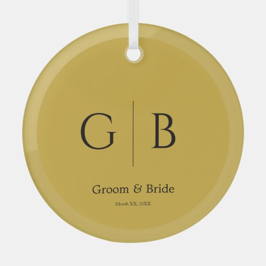 Luxury Gold Glass Ornament For Wedding Celebration (Vorderseite)