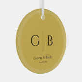 Luxury Gold Glass Ornament For Wedding Celebration (Vorderseite Rechts)