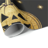 Luxury Gold Glitter Halloween Gift Wrap  Geschenkpapier (Rolleneckpunkt)
