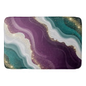 Luxury Gold Glitter Marble Pattern Badematte (Vorderseite)