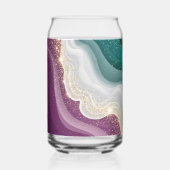 Luxury Gold Glitter Marble Pattern Dosenglas (Rückseite)