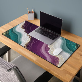 Luxury Gold Glitter Marble Pattern Schreibtischunterlage