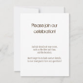 Luxury Gold Glitzer - Druckbild Einladung (Rückseite)