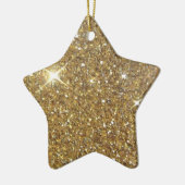 Luxury Gold Glitzer - Druckbild Keramik Ornament (Links)