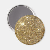 Luxury Gold Glitzer - Druckbild Magnet (Vorderseite/Rückseite)
