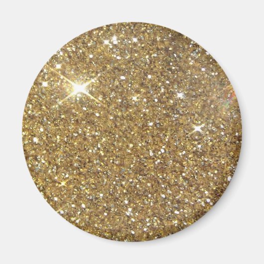 Luxury Gold Glitzer - Druckbild Magnet (Vorne)