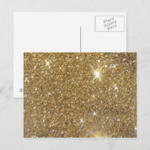 Luxury Gold Glitzer - Druckbild Postkarte (Vorne/Hinten)