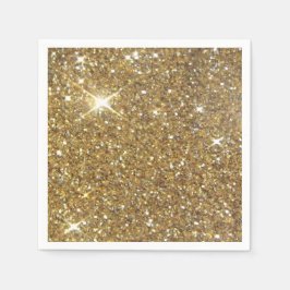 Luxury Gold Glitzer - Druckbild Serviette