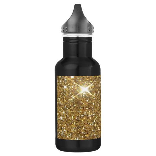 Luxury Gold Glitzer - Druckbild Trinkflasche (Links)
