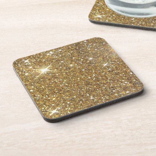 Luxury Gold Glitzer - Druckbild Untersetzer (Linke Seite)