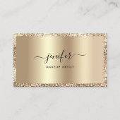 Luxury Gold Glitzer Frame Monogram Elegant Visitenkarte (Vorderseite)