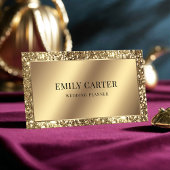 Luxury Gold Glitzer Imitats Metallic QR Code Stilv Visitenkarte