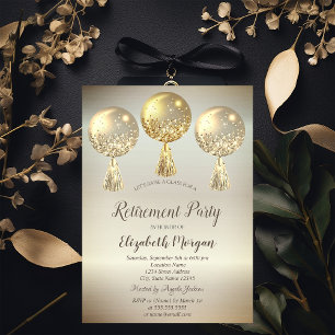 Luxury Gold Glitzer Tropfen Balloons Rente Einladung