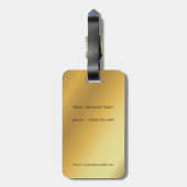 Luxury Gold Gradient Custom Photo & Name Gepäckanhänger (Rückseite vertikal)