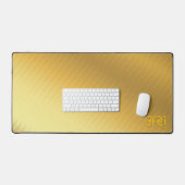 Luxury Gold Gradient Gothic Monogram Executive  Schreibtischunterlage (Tastatur & Maus)