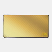 Luxury Gold Gradient Gothic Monogram Executive  Schreibtischunterlage (Vorderseite)
