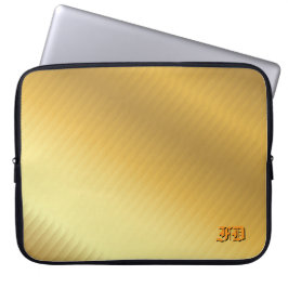 Luxury Gold Gradient Monogram Personalized Laptopschutzhülle