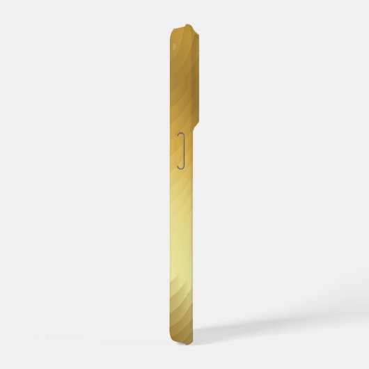 Luxury Gold Gradient Pattern Monogram Gothic Initi iPhone Hülle (Rechte Seite)