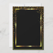 Luxury Gold Graduation Cap Diamonds Abschluss Einladung (Rückseite)