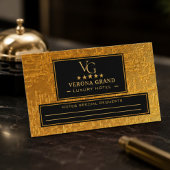 Luxury Gold Hotel Appointment Card Terminkarte