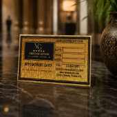 Luxury Gold Hotel Appointment Card Terminkarte