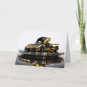 Luxury Gold Hypercar Futuristic Supercar Artwork Karte (Vorderseite)