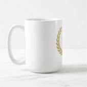 Luxury Gold Laurel Wreath Monogram Kaffeetasse (Links)