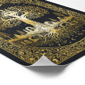 Luxury Gold Leaf Artisan Storybook Poster (Ecke)
