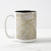 Luxury Gold Line Abstrakte Tasse - Elegant Modern (Links)