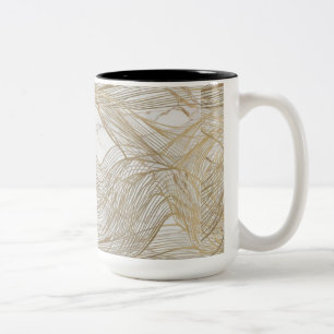 Luxury Gold Line Abstrakte Tasse - Elegant Modern