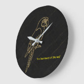 Luxury Gold Macaw Parrot Marble Clock Große Wanduhr (Winkel)