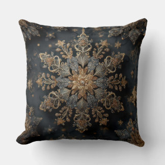 Luxury Gold Mandala Throw Pillow Kissen