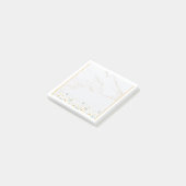 Luxury Gold Marble Daisy Post-it Notes Block Klebezettel (angewinkelt)