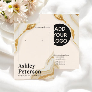 Luxury Gold Marble Foil Drehbuch Ohranzeige Visitenkarte