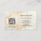  Luxury Gold Marble | QR Code Visitenkarte (Rückseite)